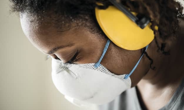 black woman wearing ear protection 53876 41012