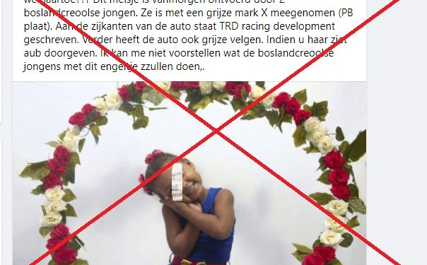 fake bericht ontvoering