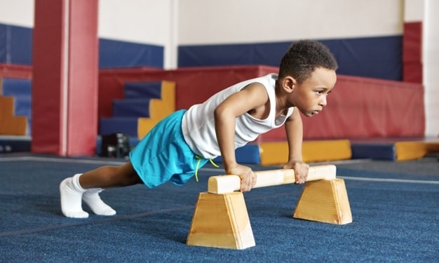 sports motivation strength concept indoor image serious disciplined dark skinned black child 343059 3697