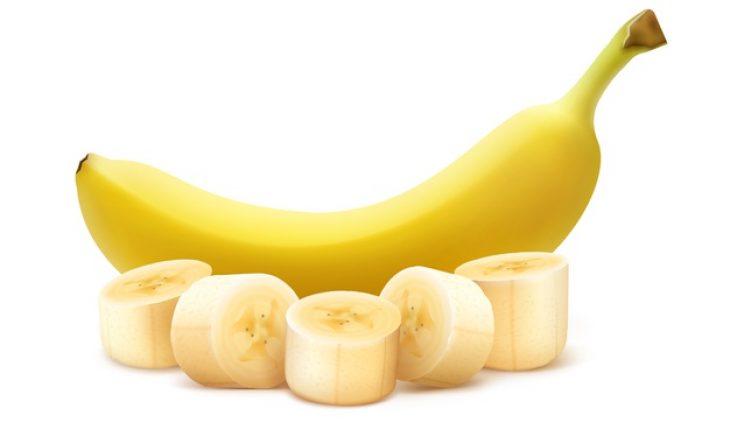 vector whole chopped ripe yellow banana isolated white background 1284 45451 | GFC