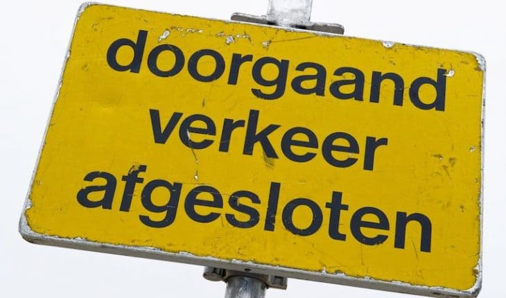 Doorgaand verkeer afgesloten wegafsluiting | GFC