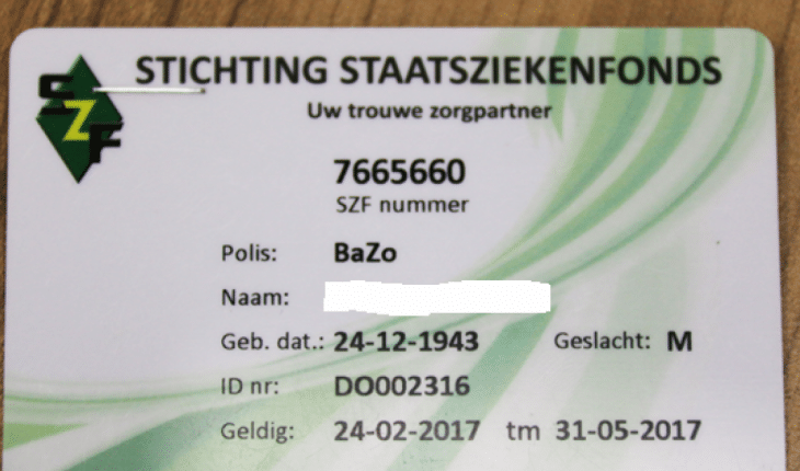 bazo kaart szf basiszorgverzekering | GFC