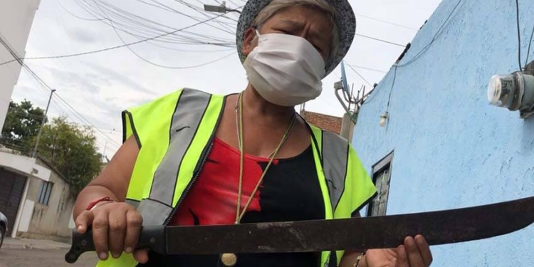 Machete woman cropped