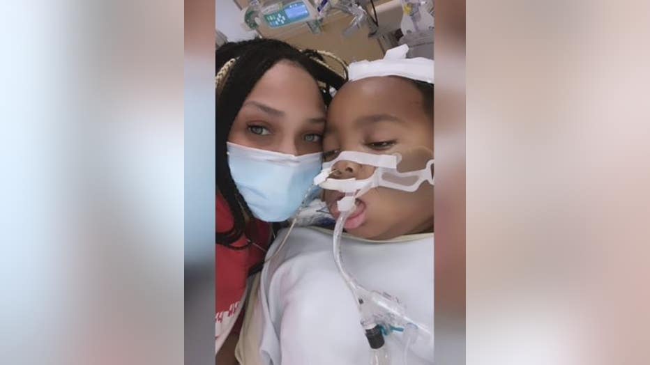 Kierra and son brain tumor1