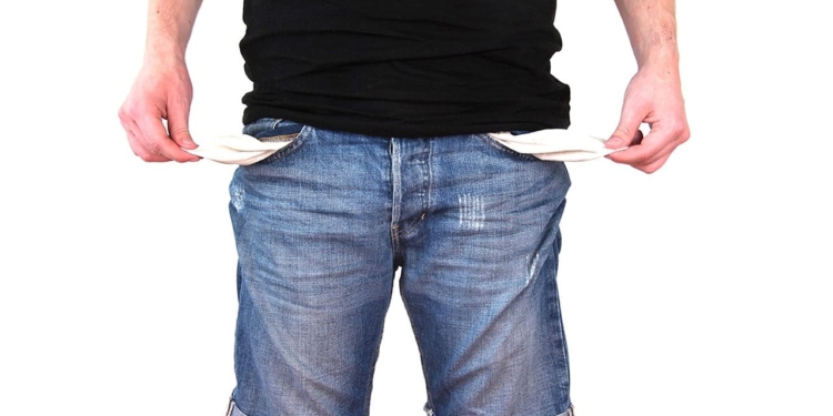 man arm geld