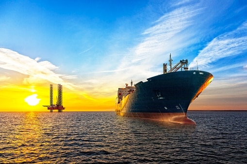 olietanker olie gas boorplatform