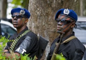 arrestatieteam politie suriname