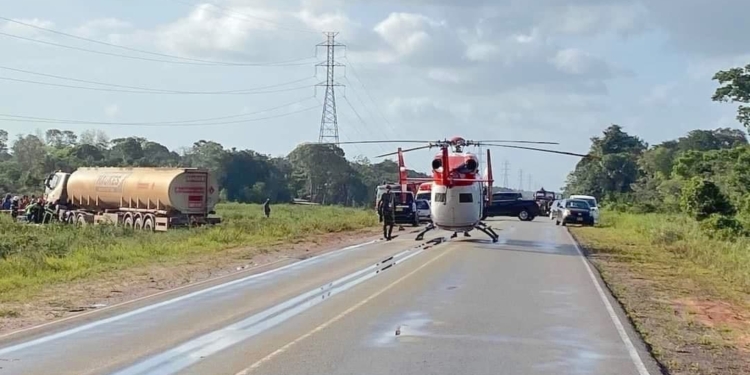 verkeersongeval aanrijding helikopter