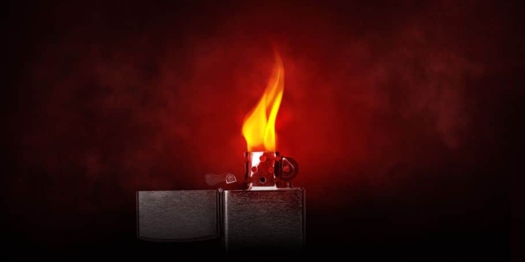 vuur vlam aansteker brand