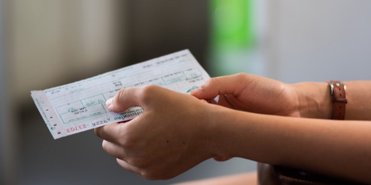 loterij kaart ticket hand papier