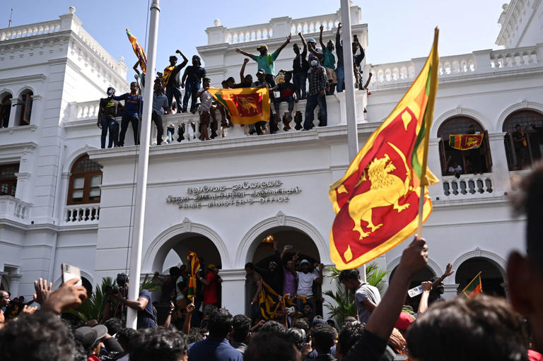 protest bij sri lanka