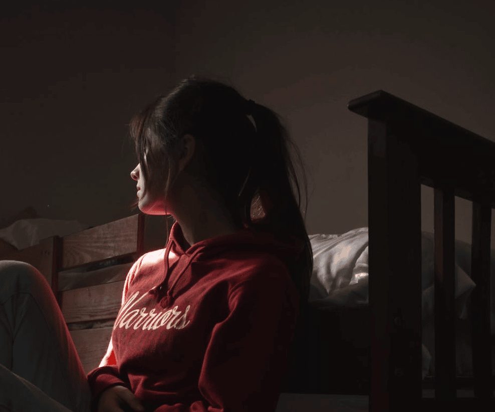 depressief verdrietig huilen vrouw