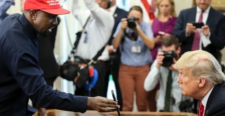 kanye west en trump 1