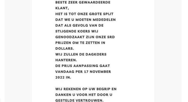 Omzettin SRD naar dollars