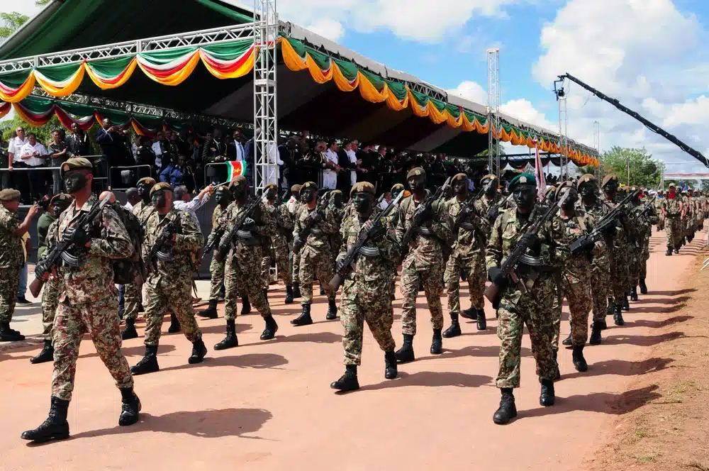 Veteranendag Defilé van het Nationaal Leger in Suriname