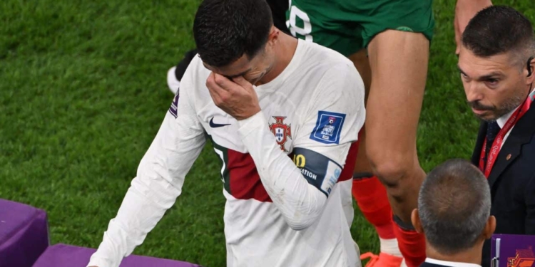 221210175036 cristiano ronaldo tears portugal morocco 2022 world cup