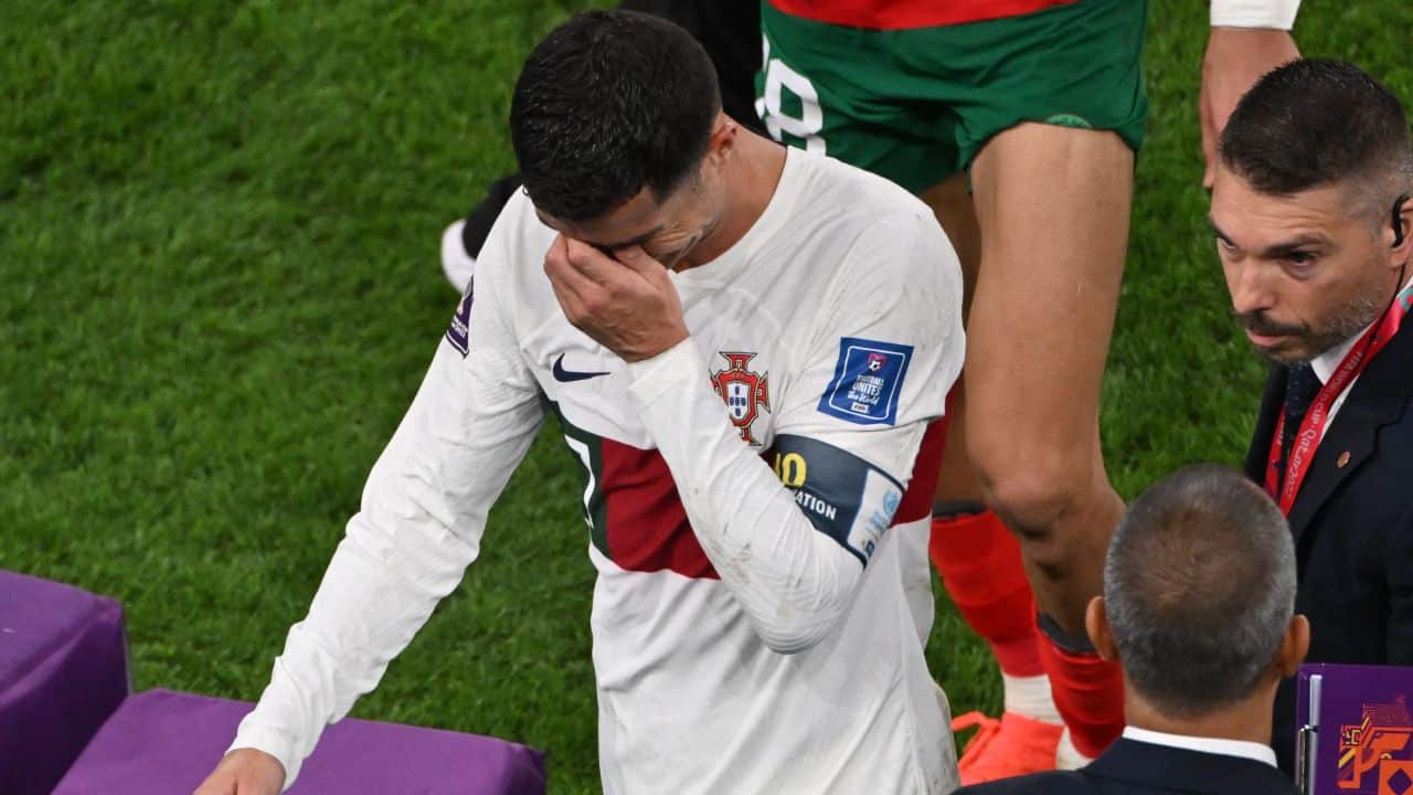 221210175036 cristiano ronaldo tears portugal morocco 2022 world cup