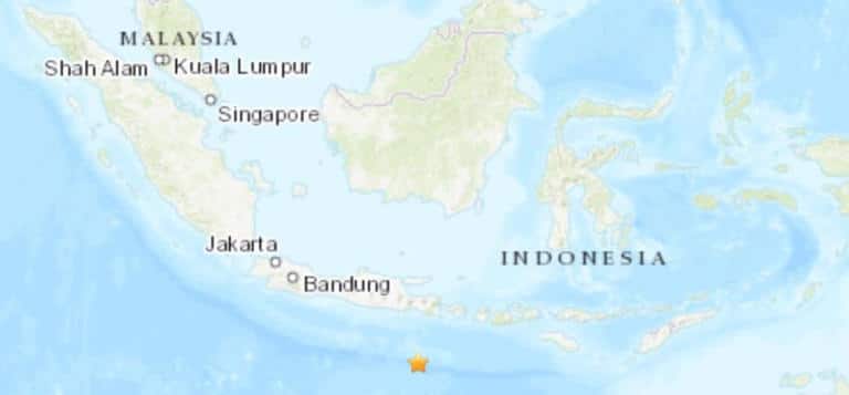 aardbeving indonesie en bali