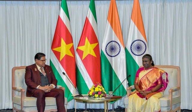 President Chandrikapersad Santokhi is op 10 januari 2023 ontvangen door President Droupadi Murmu van India