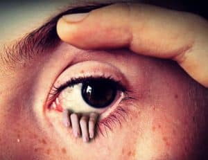 Oog wenkbrauw vrouw