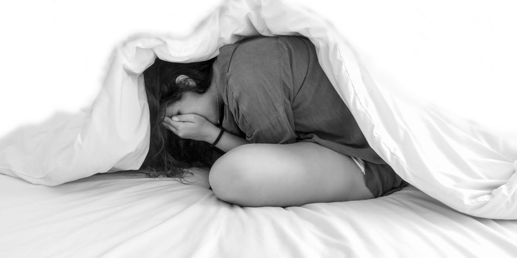 angst verdrietig vrouw