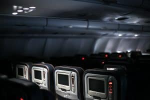 vliegtuig cabine passagier