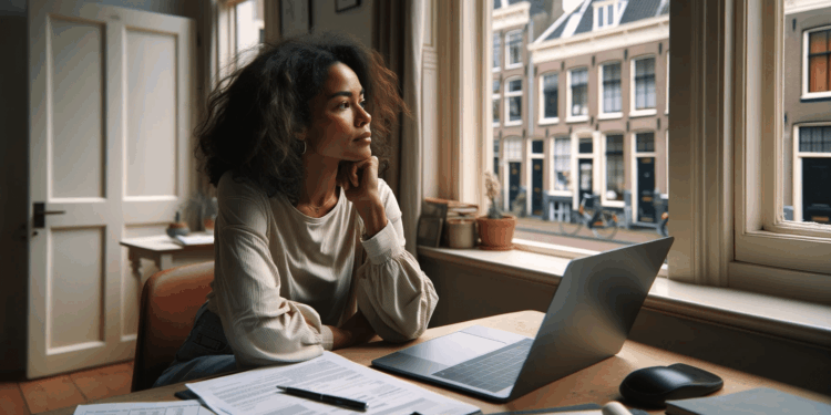vrouw nederland werken laptop