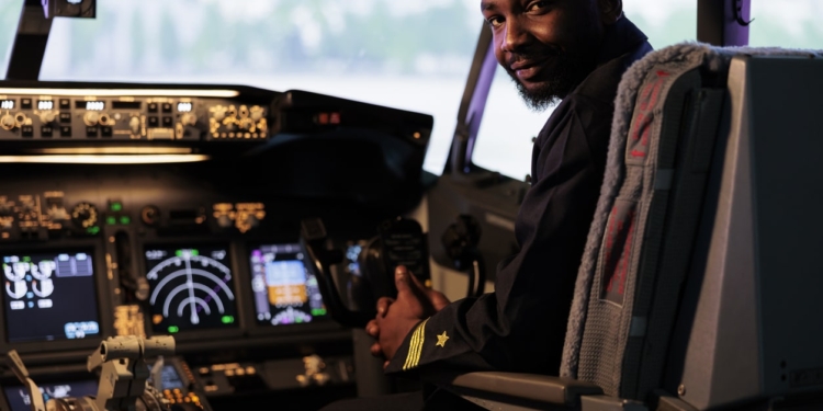 piloot cockpit vliegtuig