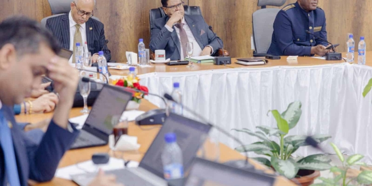 president chan santokhi- ramdin en brunswijk