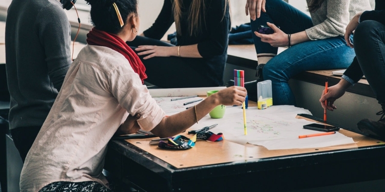 Studenten dames mannen studie
