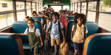 schoolbus kinderen vervoer suriname