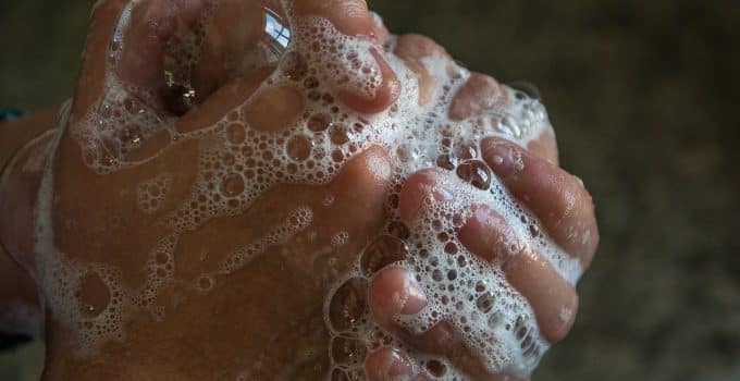 handen wassen zeep wassen