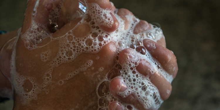 handen wassen zeep wassen