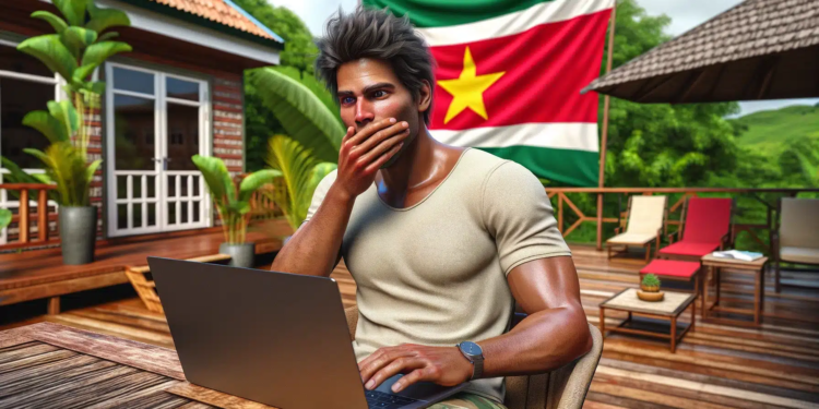 suriname computer laptop man