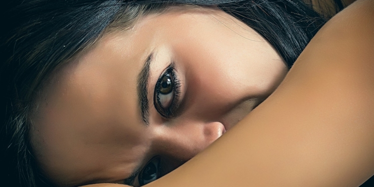 Ogen vrouw depressief
