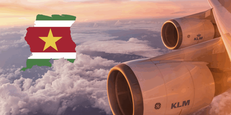 klm suriname vliegtuig