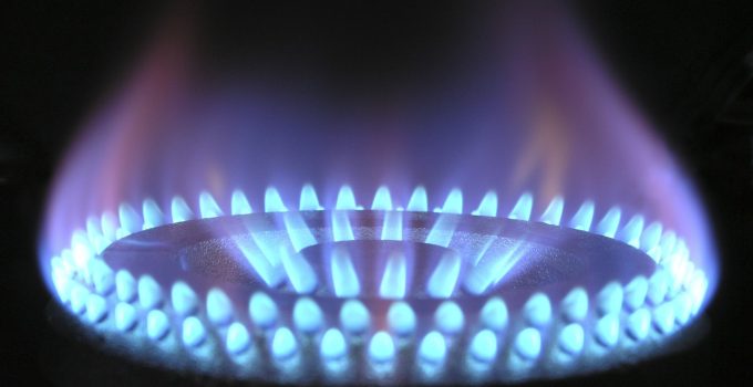 Koken gasvlam vuur