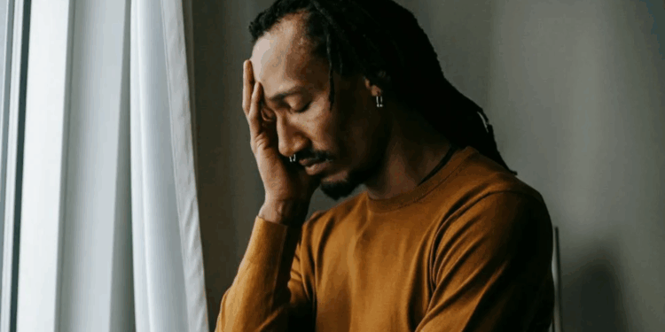 man verdriet depressief