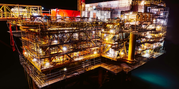 olie en gas booreiland offshore