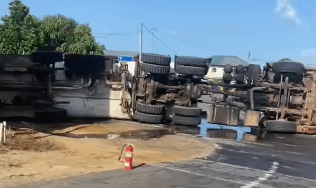 trekker met lading benzine