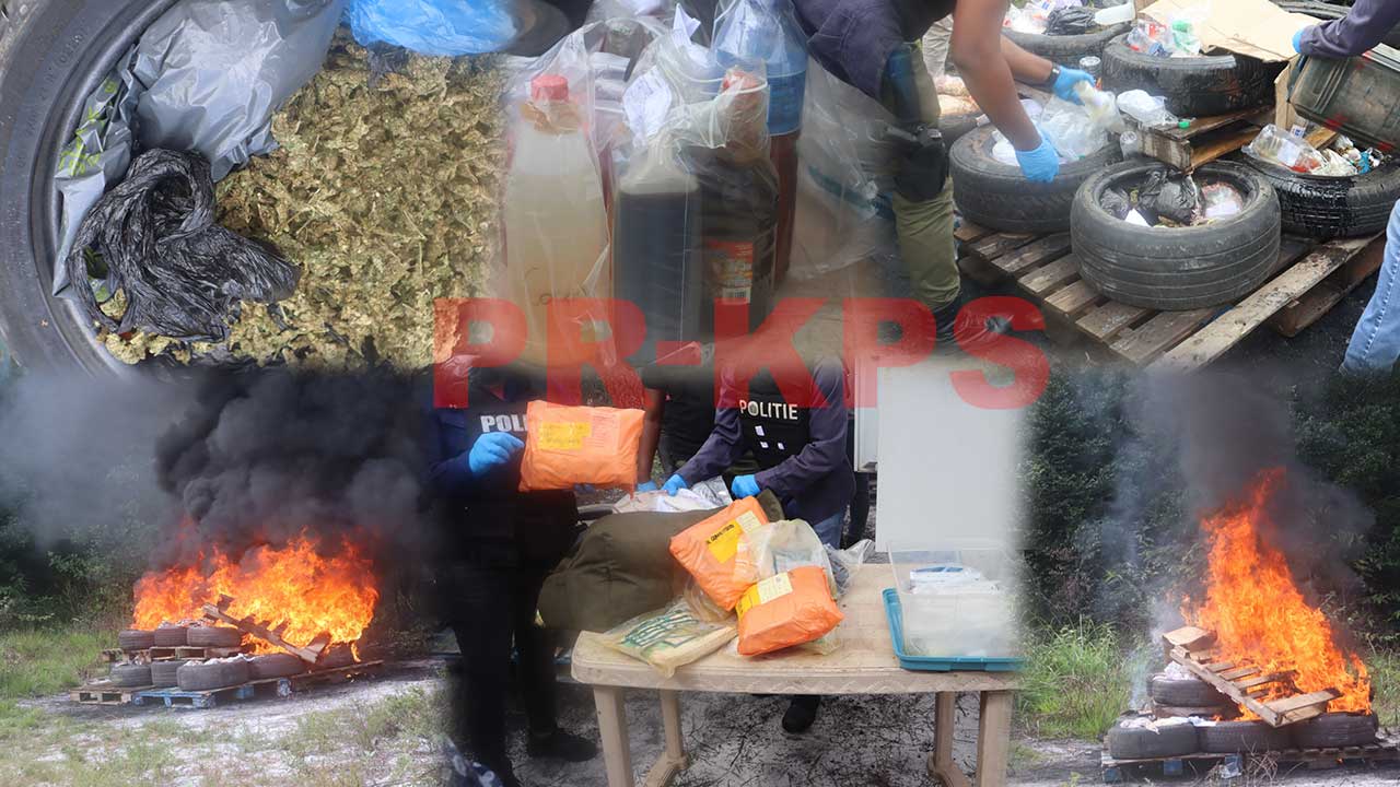 drugsverbranding politie
