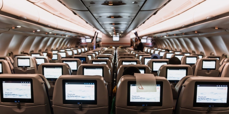 vliegtuig cabine reizen passagiers