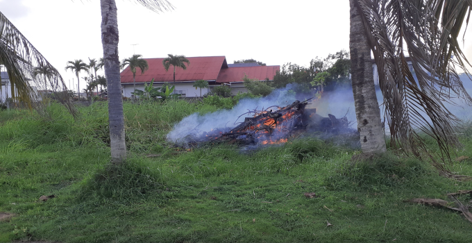 perceel brand verbranden