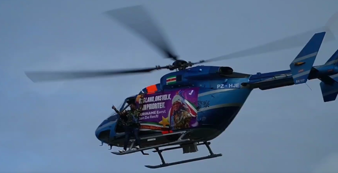 Activist Pakittow Biervliet sluit zich aan bij de NDP en maakt opvallende entree per helikopter