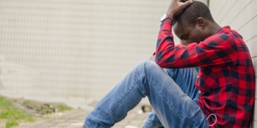 man verdriet depressief