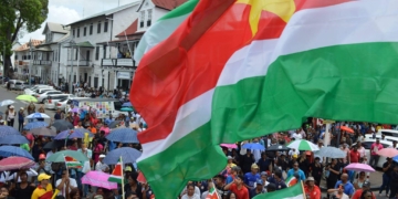 protest actie suriname