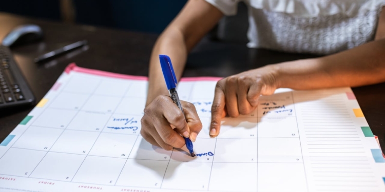 calender agenda planning schema werk