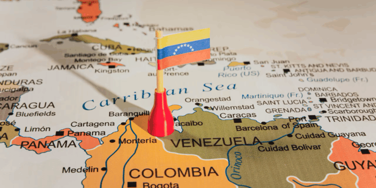 venezuela-location-map-flag-pin en guyana grensconflict