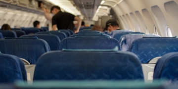 vliegtuig reizen cabine passagier
