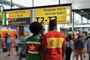 schiphol airport spanje suriname